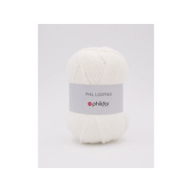 Knitting yarn Phildar Phil Looping blanc