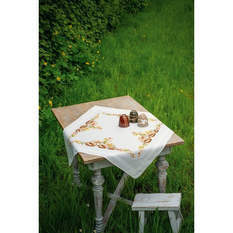 Tafelkleed kit Egeltjes en herfstbladeren