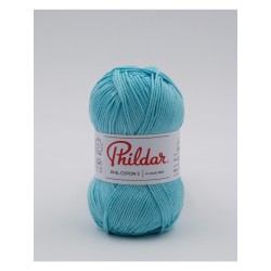 Crochet yarn Phildar Phil Coton 3 cyan