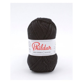 Fil crochet Phildar  Phil Coton 4 noir