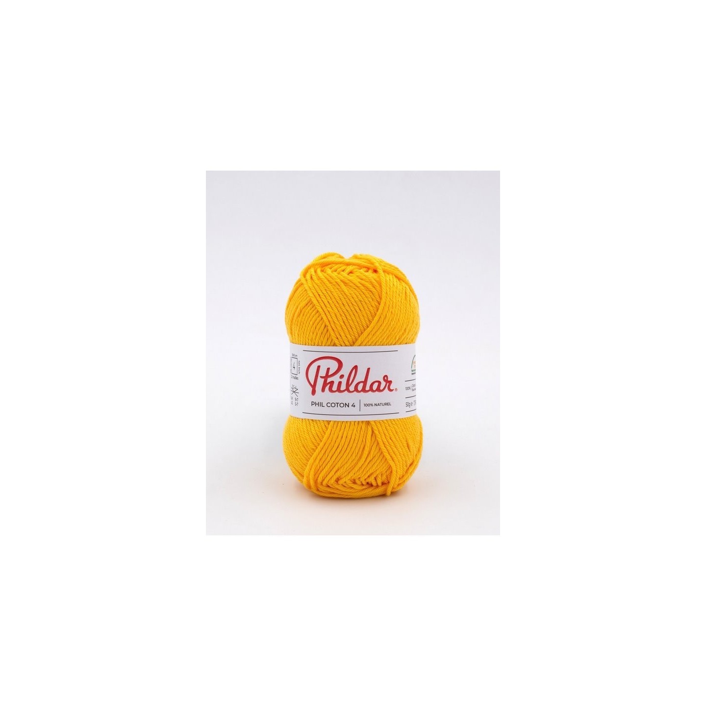 Haakgaren Phildar Phil Coton 4 jaune d'or