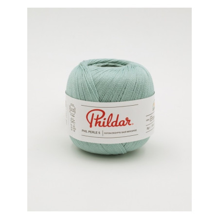 Fil crochet Phildar  Phil Perle 5 Menthol