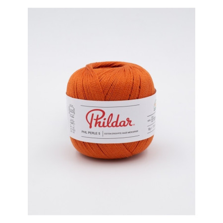 Crochet yarn Phildar Phil Perle 5 Carotte