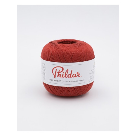 Crochet yarn Phildar Phil Perle 5 Acajou