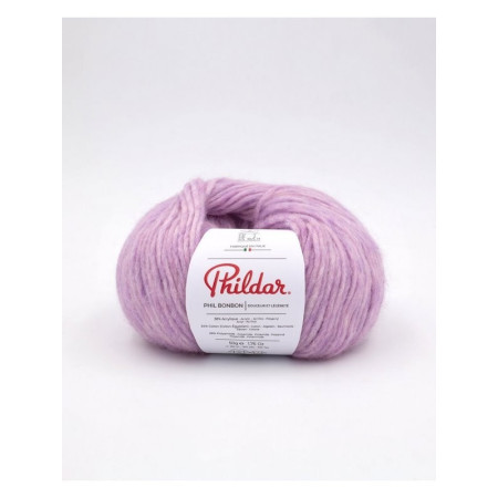 Knitting yarn Phildar Phil Bonbon Mauve