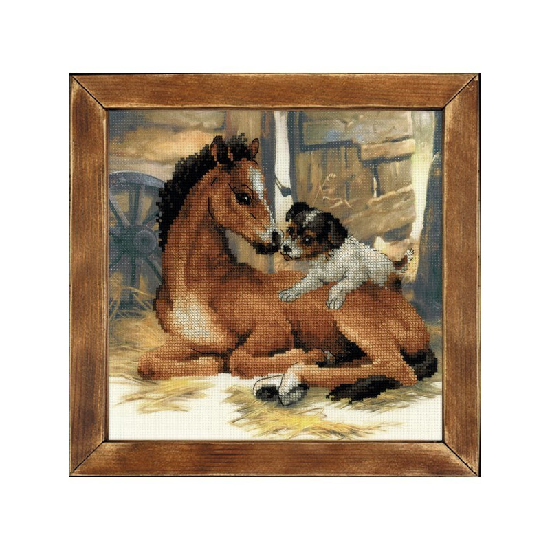 Borduurpakket Veulen en puppy Borduurpakket Veulen en puppy