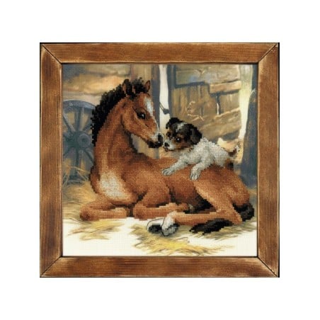 Borduurpakket Veulen en puppy