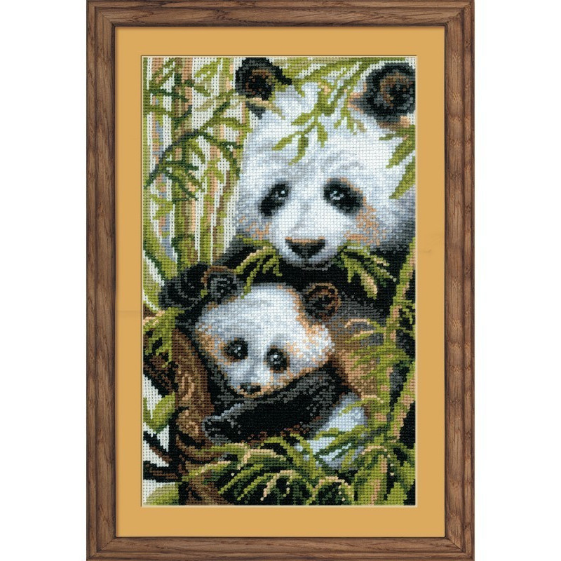 Stickset Panda mit Jungen