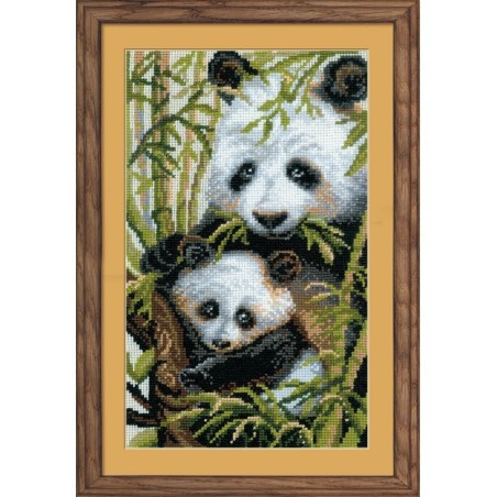 Borduurpakket Panda met jong