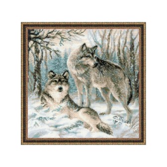 Riolis Kit de broderie Paire de loups