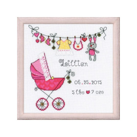 Kit de broderie C'est une fille! Kit de broderie C'est une fille!