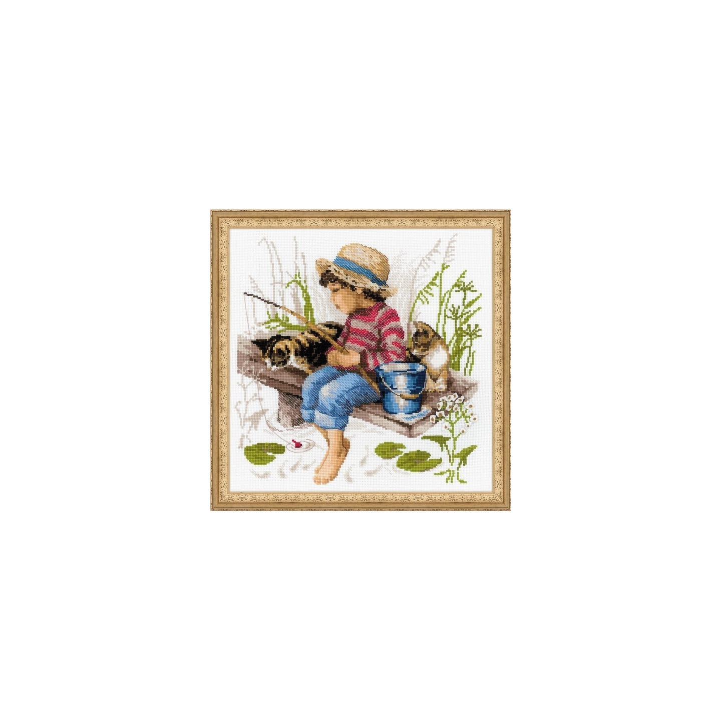 Riolis Kit de broderie Allons pêcher