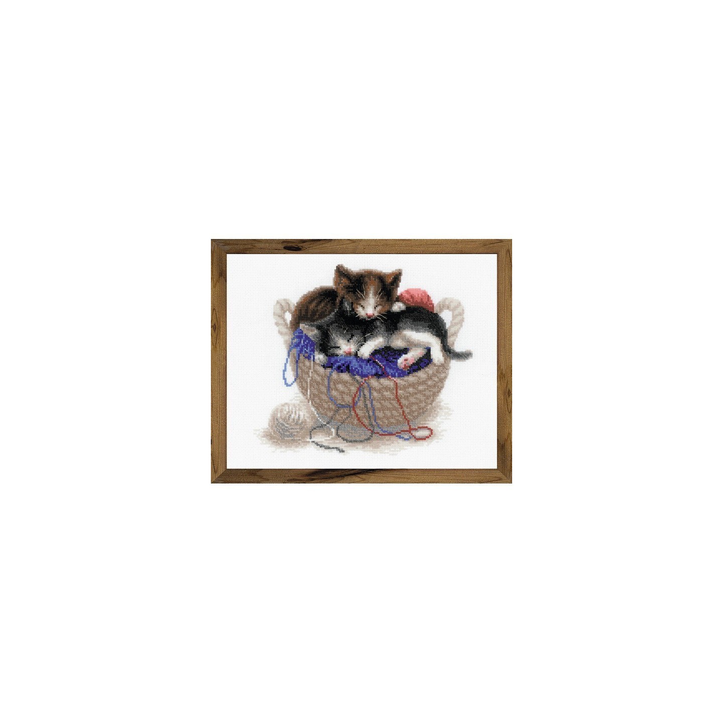 Riolis Embroidery kit Kittens In A Basket