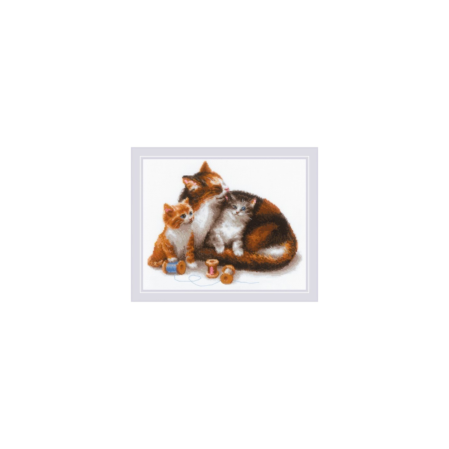 Riolis Kit de broderie Chat avec des chatons