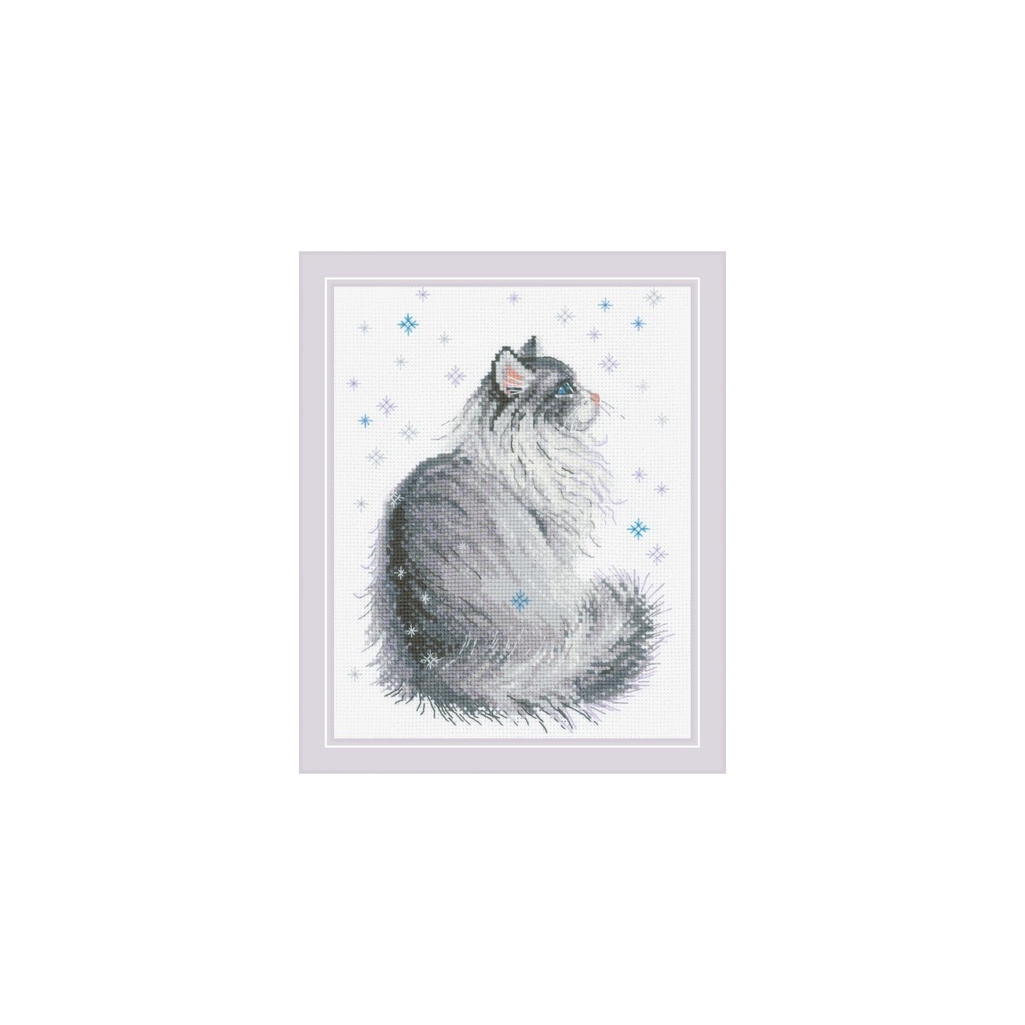 Riolis Kit de broderie Miaou neigeux