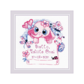 Kit de broderie Bonjour petit! (pour une fille) Kit de broderie Bonjour petit! (pour une fille)