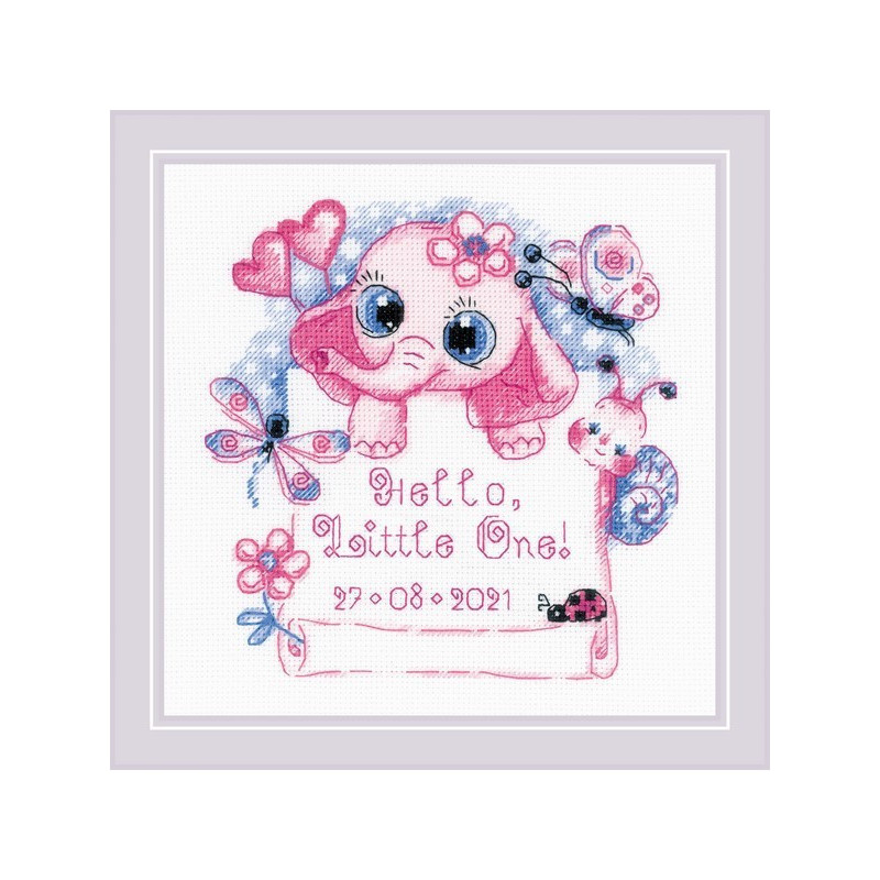 Stickset Hallo kleiner! (für ein Mädchen) Stickset Hallo kleiner! (für ein Mädchen)