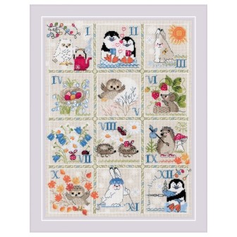 Riolis Embroidery kit Forest Calendar