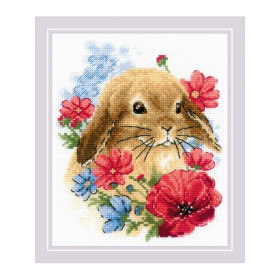Embroidery kit Bunny in Flowers Embroidery kit Bunny in Flowers