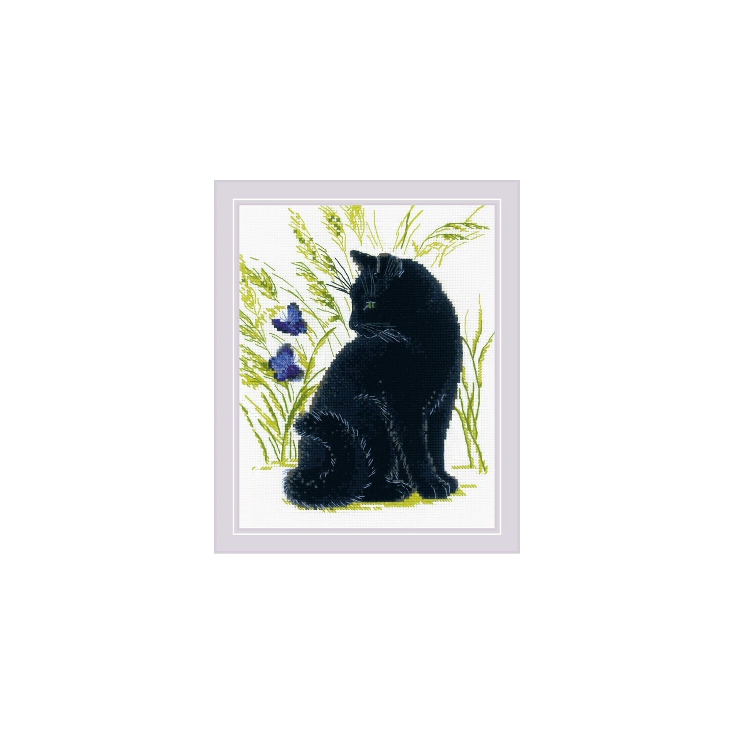 Riolis Kit de broderie Chat noir
