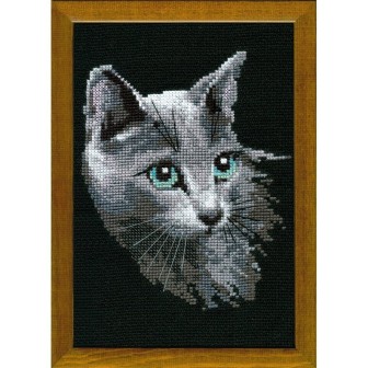 Riolis Borduurpakket Blauwe Rus Kat