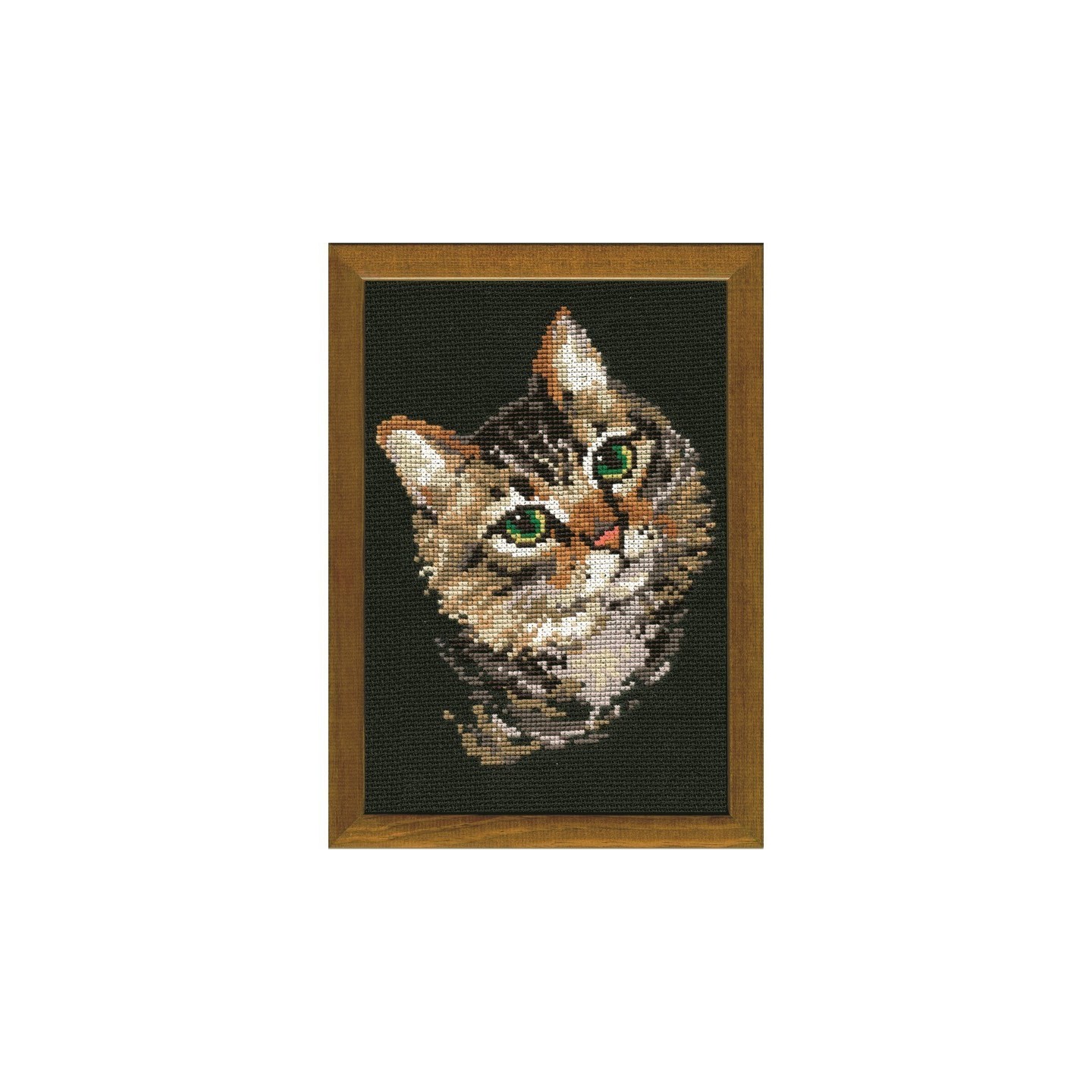 Riolis Stickset Graue Katze