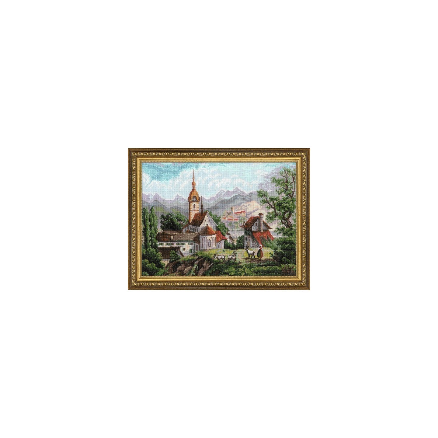 Riolis Embroidery kit Monastery Shonenvert after engravings of