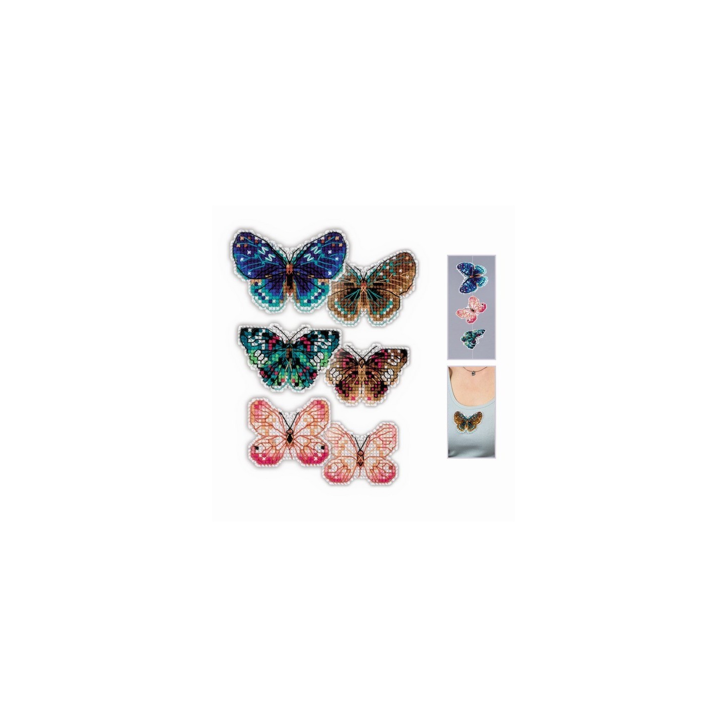 Riolis Kit de broderie Papillons qui s'envolent
