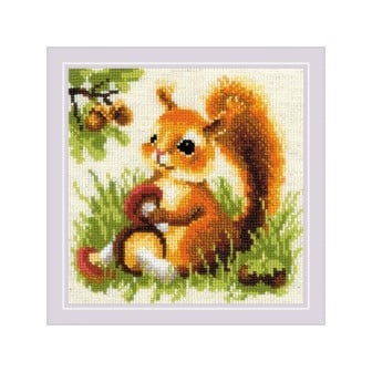 Riolis Stickset kleines Eichhörnchen
