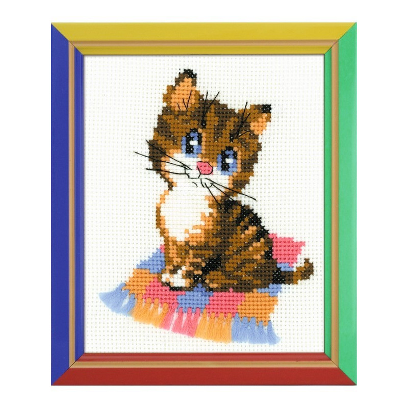 Embroidery kit Kitten Embroidery kit Kitten