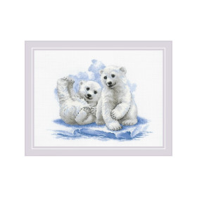 Embroidery kit Bear Cubs on Ice Embroidery kit Bear Cubs on Ice