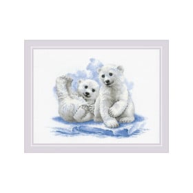 Kit de broderie Oursons sur glace Kit de broderie Oursons sur glace