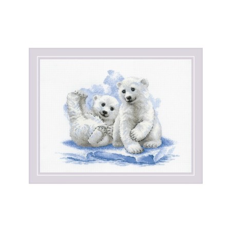 Embroidery kit Bear Cubs on Ice