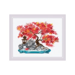 Riolis Embroidery kit Autumn Bonsai