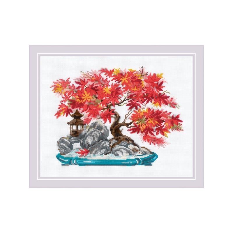 Kit de broderie Bonsaï d'automne Kit de broderie Bonsaï d'automne
