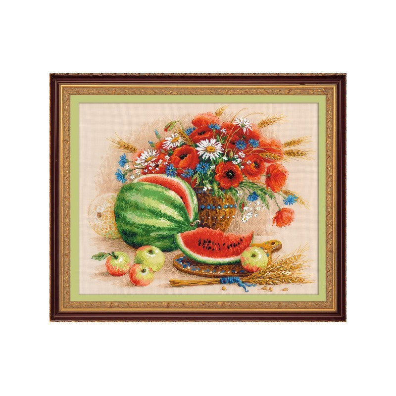 Stickset Stillleben mit Wassermelone