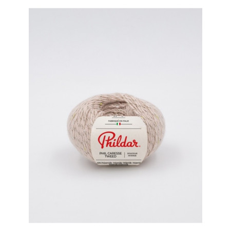 Knitting yarn Phildar Phil Caresse Tweed Crème