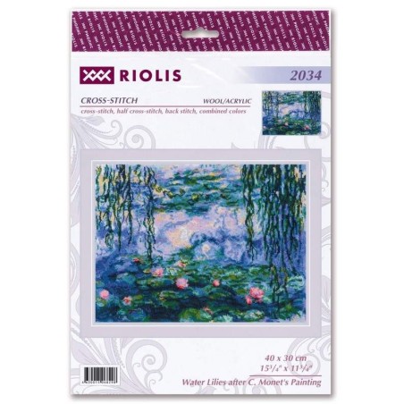 Borduurpakket Waterlelies naar C. Monet