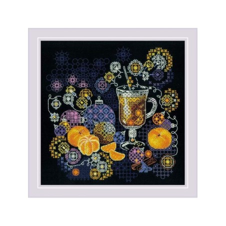 Kit de broderie Ambiance orange