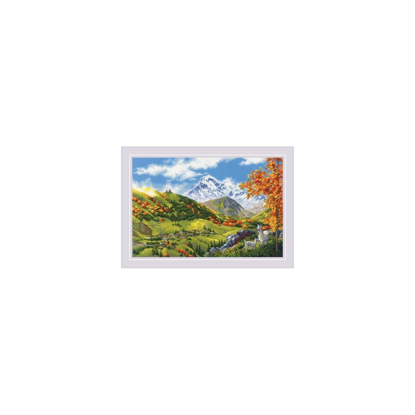 Riolis Embroidery kit Mountain Village
