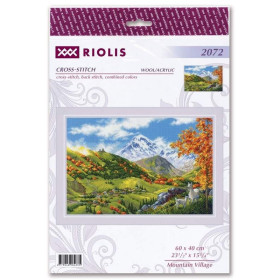 Kit de broderie Village de montagne Kit de broderie Village de montagne