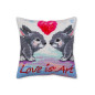 Borduurkussen Liefde is kunst