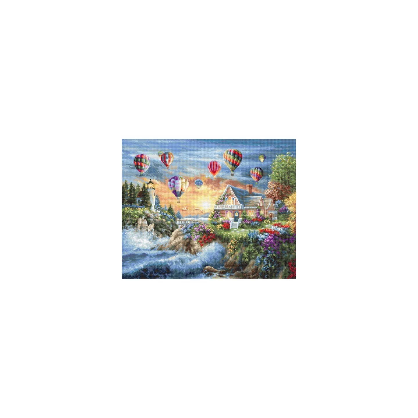 Luca-S Kit de broderie Ballons au-dessus de Sunset Cove