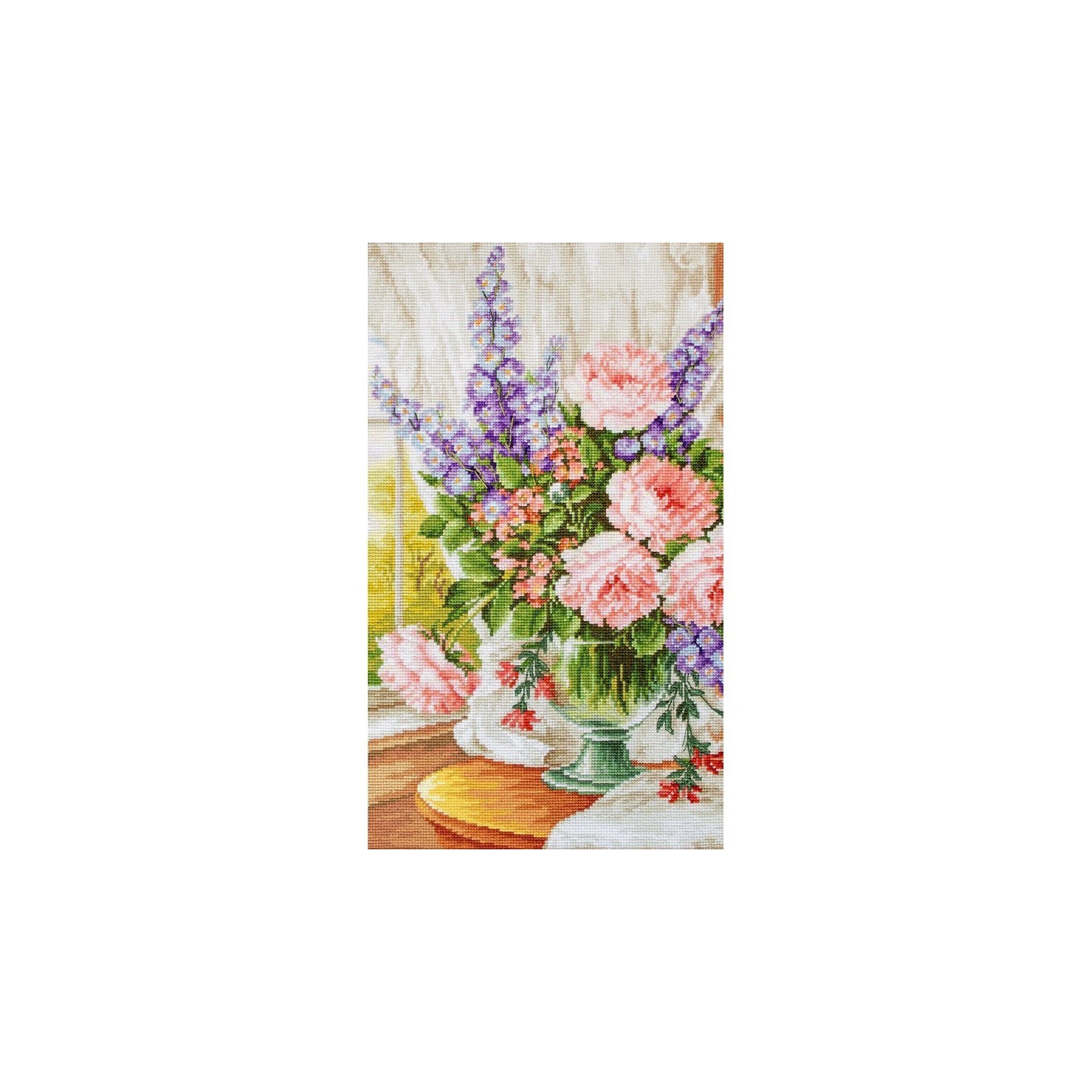 Luca-S Kit de broderie Fleurs à la fenêtre 2