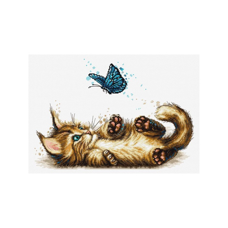 Embroidery kit Playful Kitten Embroidery kit Playful Kitten