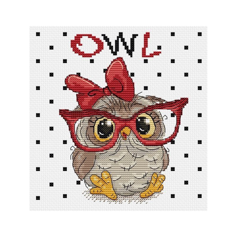 Borduurpakket De Uil Met Bril Borduurpakket De Uil Met Bril