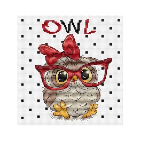 Luca-S Borduurpakket De Uil Met Bril