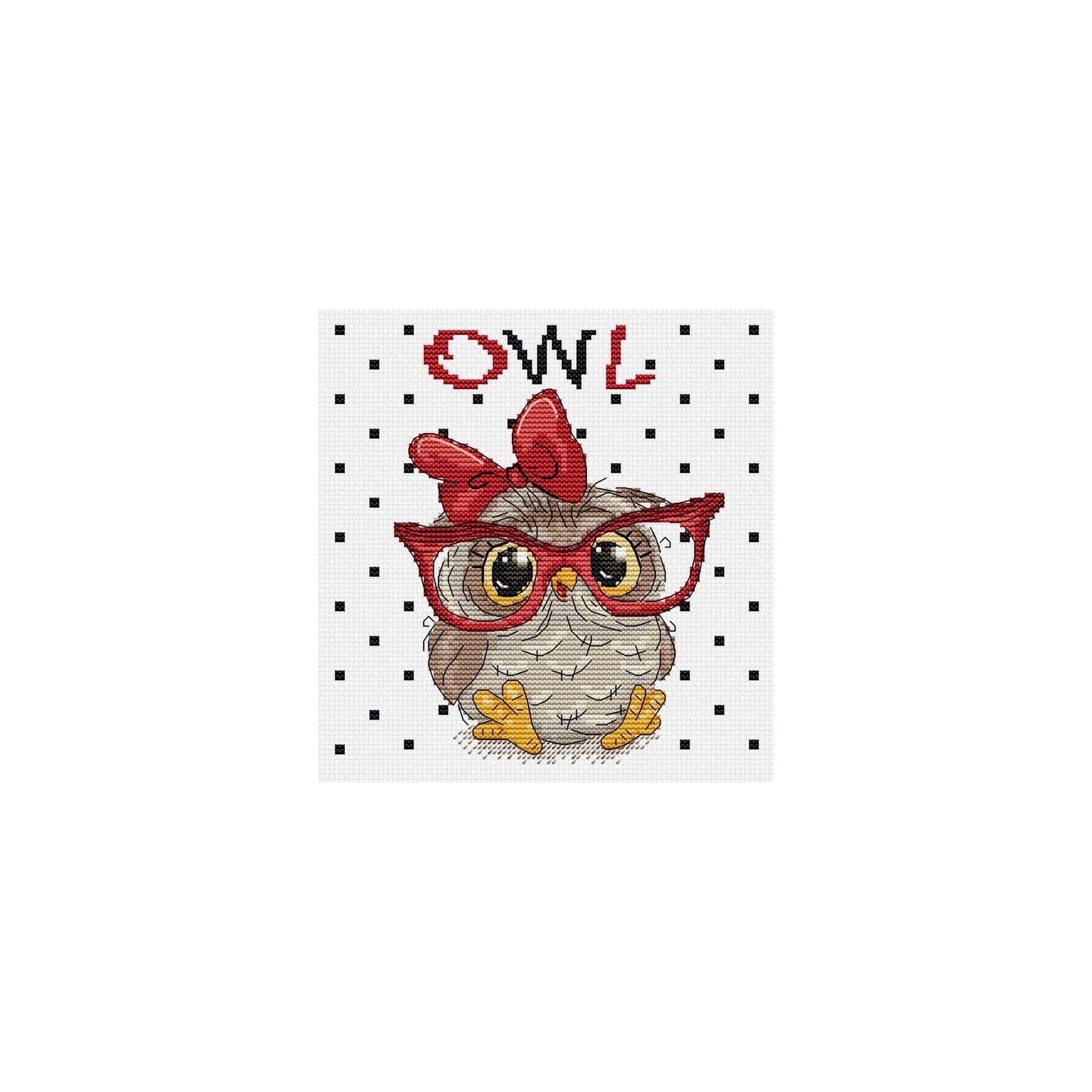 Luca-S Embroidery kit The Owl With Glasses