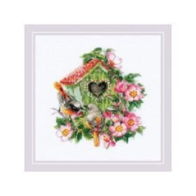 Kit de broderie Heureux ensemble Kit de broderie Heureux ensemble