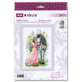 Kit de broderie Fille Cheval Kit de broderie Fille Cheval